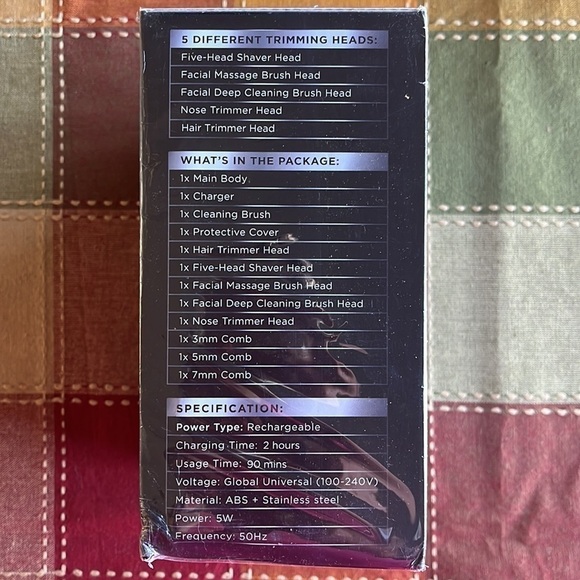 Brand New 5-in-1 Electric Wet/Dry Bald Head Shaver for Men Cordless Palm Sized - Picture 13 of 15